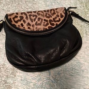 Leather animal print purse